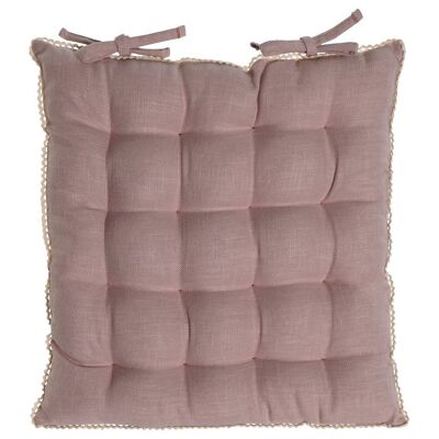 COUSSIN DE CHAISE EN LIN 42X42X6 300 GR. MAUVE TX213509