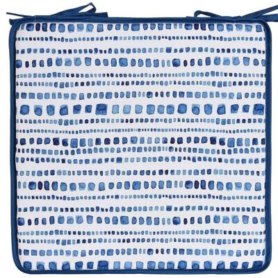 CUSCINO SEDIA IN POLIESTERE 38X38X2 IMPERMEABILE BLU TX213554