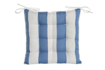 COUSSIN DE CHAISE POLYESTER 40X40X7 430 GR, RAYURES TX201417 1