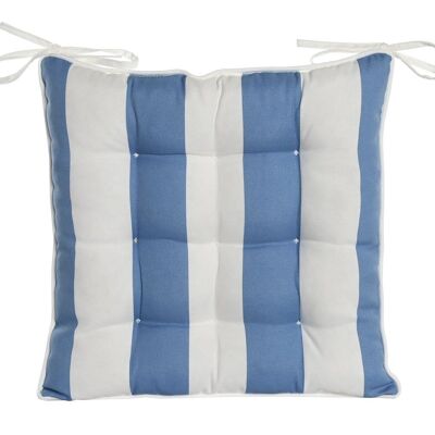 COUSSIN DE CHAISE POLYESTER 40X40X7 430 GR, RAYURES TX201417