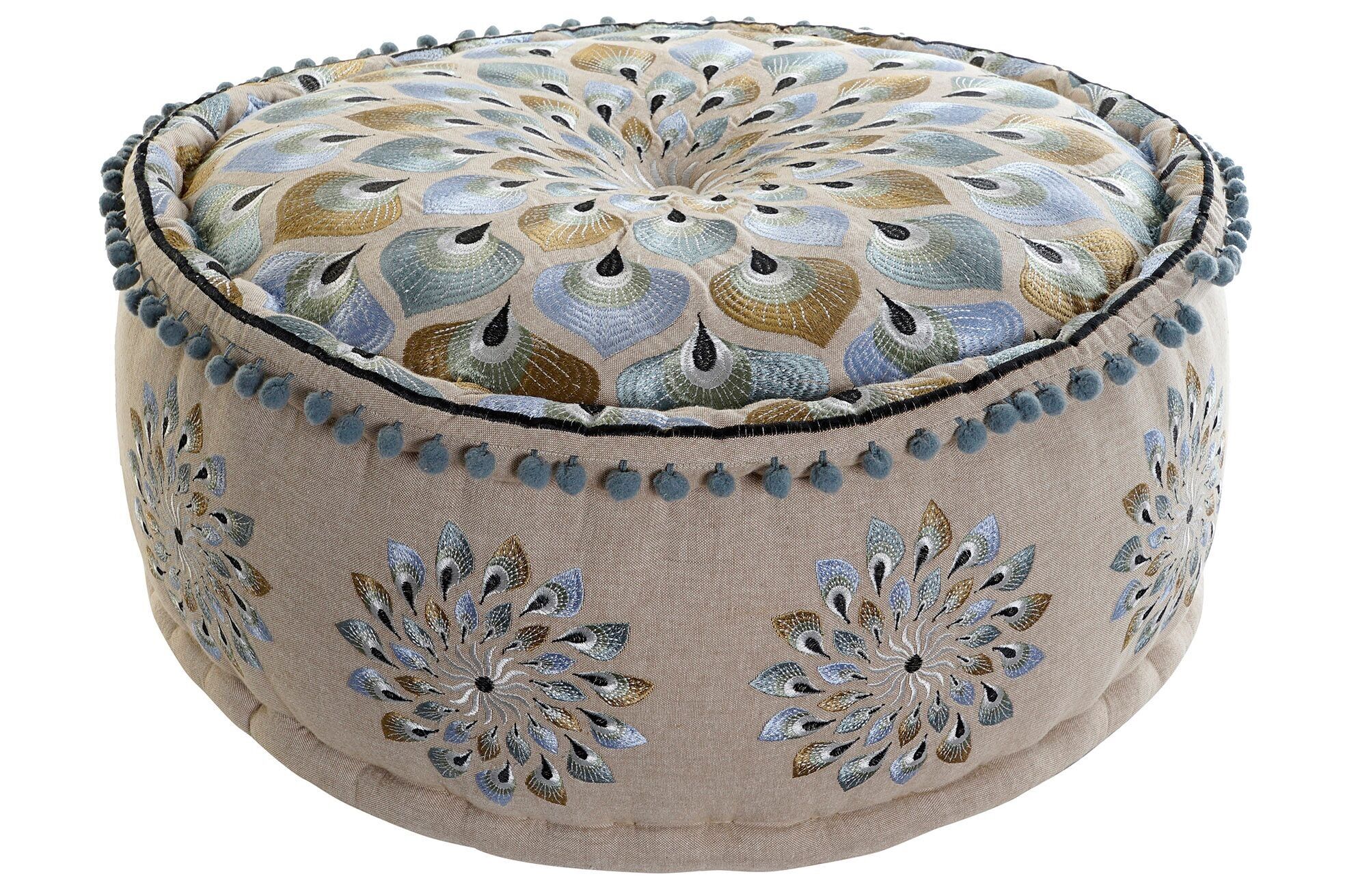 FLOOR CUSHION COTTON 60X60X27 7500GR G BLUE TX205286