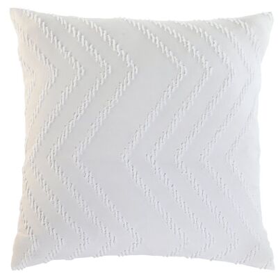 POLYESTER CUSHION 60X60X60 700 GR. WHITE EMBROIDERY TX210252
