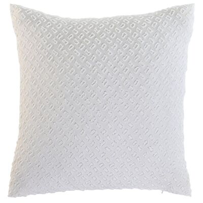 POLYESTER CUSHION 60X60X60 700 GR. WHITE EMBROIDERY TX210257