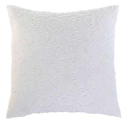 POLYESTER CUSHION 60X60X60 700 GR. WHITE EMBROIDERY TX210267