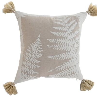 POLYESTER COTTON CUSHION 45X45 420 GR. TASSELS TX213604