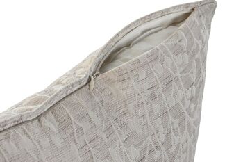 COUSSIN POLYESTER 45X45X45 420 GR. JAQUARD BEIGE TX210307 3