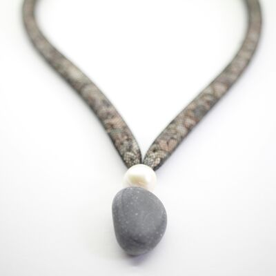 Lanzarote chain pearl / pebble black