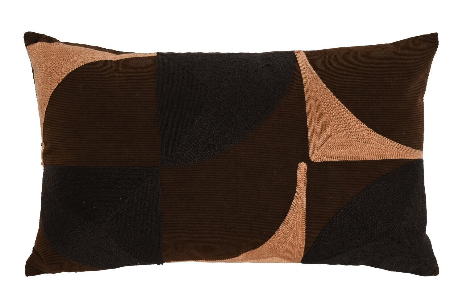 CUSCINO POLIESTERE 50X30 380 GR, RICAMO MARRONE TX213465