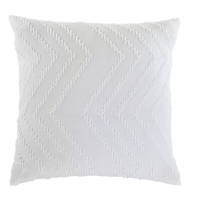 POLYESTER CUSHION 45X45X45 420 GR. WHITE EMBROIDERY TX210251