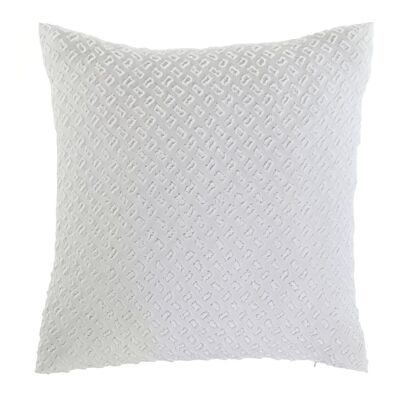 POLYESTER CUSHION 45X45X45 420 GR. WHITE EMBROIDERY TX210256