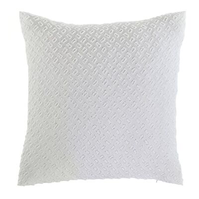 CUSCINO POLIESTERE 45X45X45 420 GR. RICAMO BIANCO TX210256