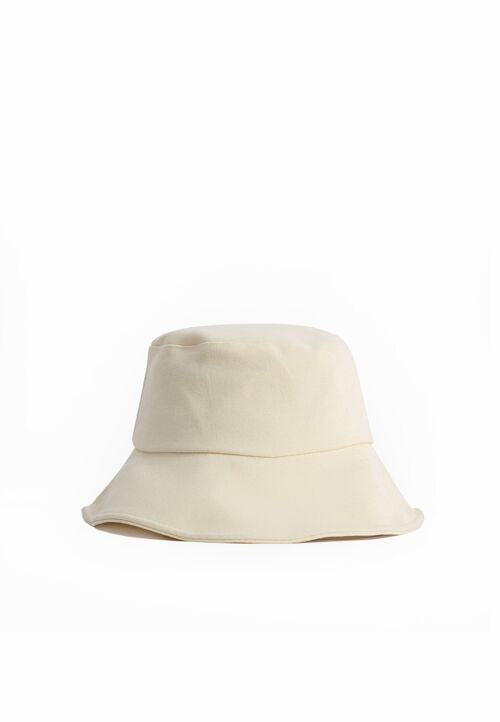 Recycled Canvas Bucket Hat in Off White