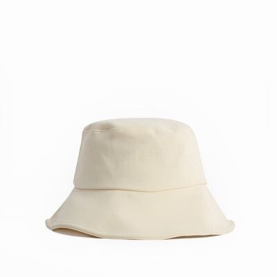 Recycled Canvas Bucket Hat in Off White
