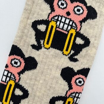 Chaussettes avec logo rétro Crazy Monky 6