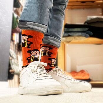 Chaussettes avec logo rétro Crazy Monky 7