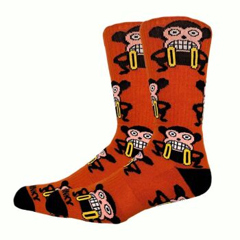 Chaussettes avec logo rétro Crazy Monky 1