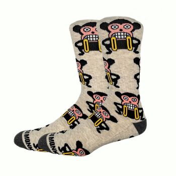 Chaussettes avec logo rétro Crazy Monky 10