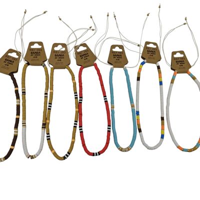 Los 35 Heishi-Halsketten aus Fimo