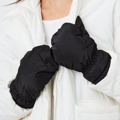 Winterhandschuhe aus schwarzem Nylon