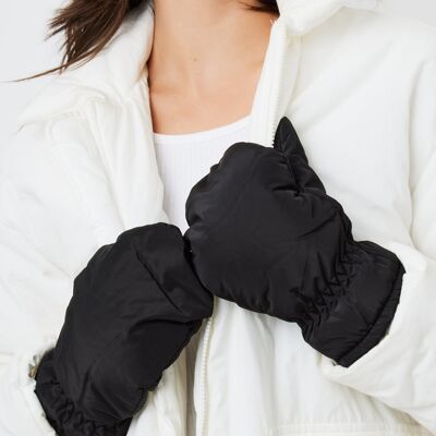 Winterhandschuhe aus schwarzem Nylon