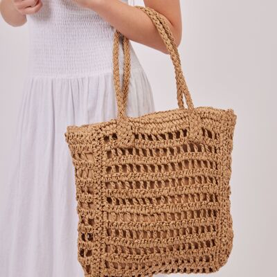 Woven Tote Bag in Natural