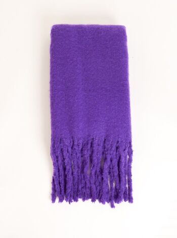 Écharpe de couverture douce et épaisse en violet foncé 5