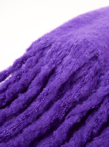 Écharpe de couverture douce et épaisse en violet foncé 6