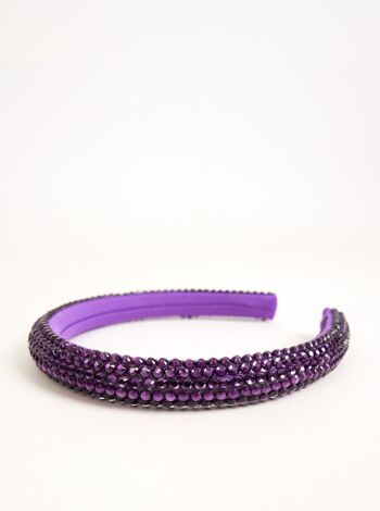 Bandeau skinny en strass violet 6