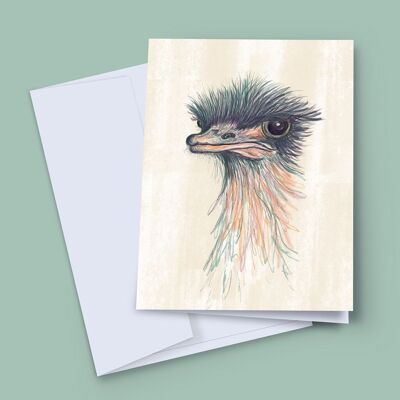 Ozzy The Ostrich Greeting Card