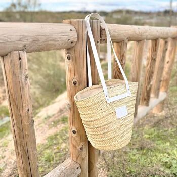 Cabas pour nacelle Provenza en palmier blanc 1