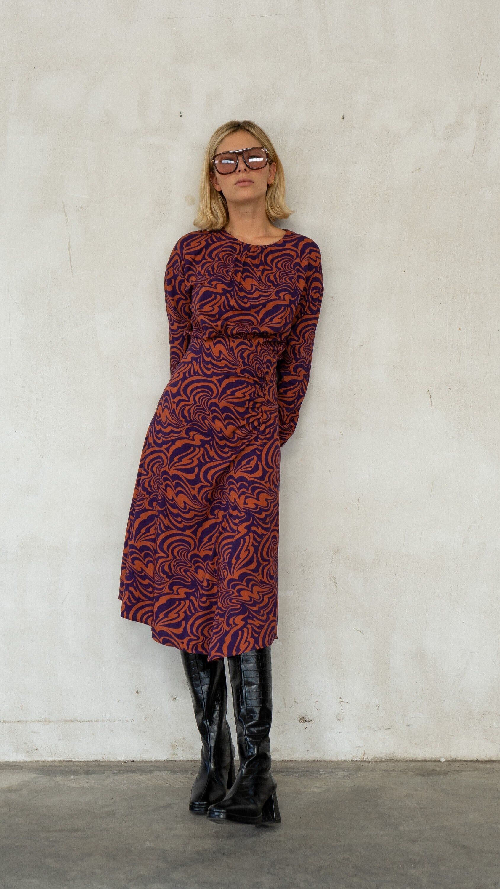 Abito midi psichedelico