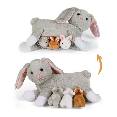 Mamanimals set de peluche mamá conejita y bebes