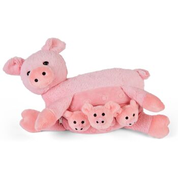 Ensemble peluche Mamanimals Maman Cochon et bébés 3