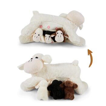 Mamanimals ensemble de peluches maman mouton et bébés 1