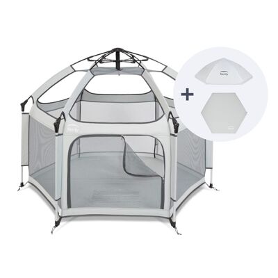 tenty playpen set with floor mat and roof
