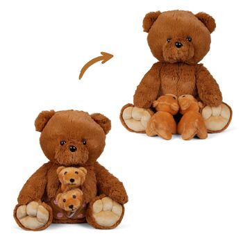 Ensemble peluche Mamanimals Maman ours et bébés 1