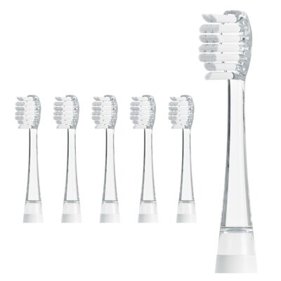 BUBBLE BRUSH - replacement brush heads set of 6 - transparent
