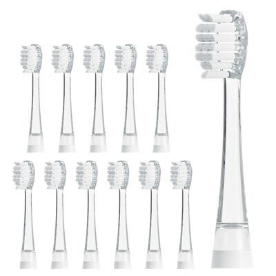 BUBBLE BRUSH - replacement brush heads set of 12 - transparent