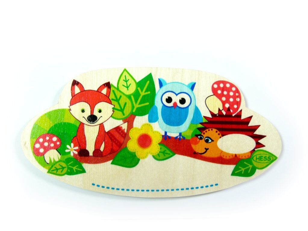 Targa per porta animali della foresta