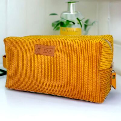 Nomadic pencil case M, “Velvet” mustard