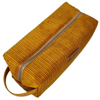 Trousse nomade M, "Velours" moutarde 3