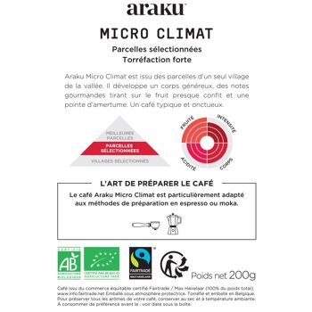 Sachet 200g Café Bio Micro Climat grains 3