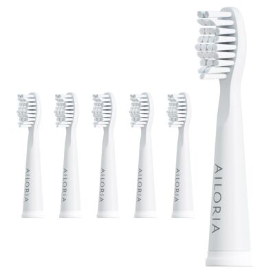 FLASH TRAVEL / PRO SMILE - Têtes de brosse de rechange lot de 12 - blanc