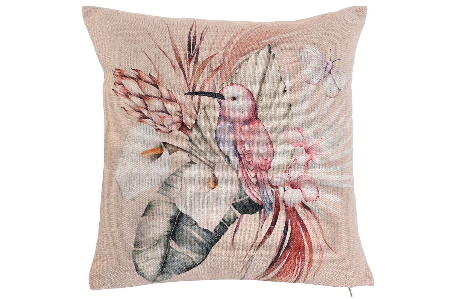 CUSCINO POLIESTERE 45X15X45 420 GR. STAMPATO UCCELLO TX210236