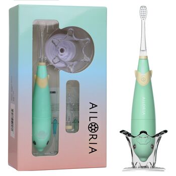 BUBBLE BRUSH - brosse à dents sonique pour enfants vert 2