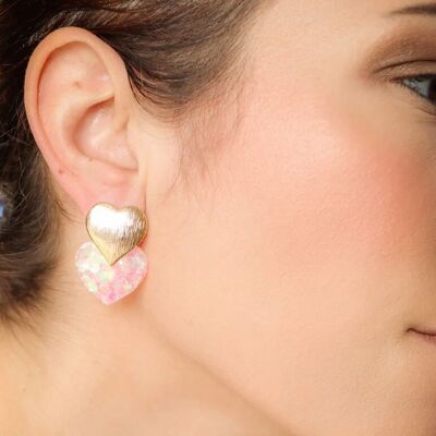 Caroline earrings v2 Pink holo