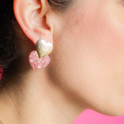 Boucles d'oreilles Caroline v2 Peach Gold