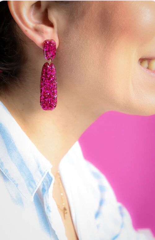 Boucles d'oreilles Gwen Fuchsia