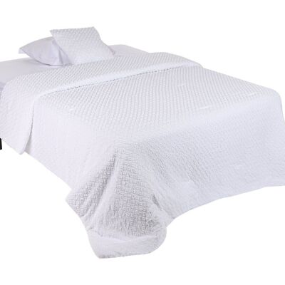 COUVRE-LIT POLYESTER 180X260 REMBOURRAGE 150 G/M² BRODERIE TX210254