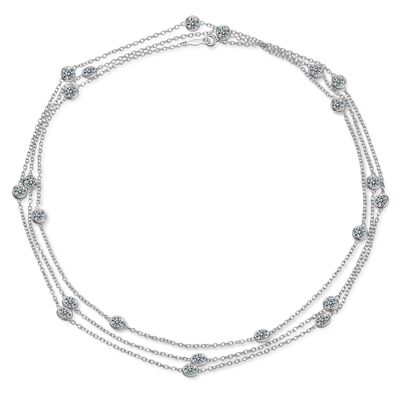 ÉTINCELLE - long necklace - silver
